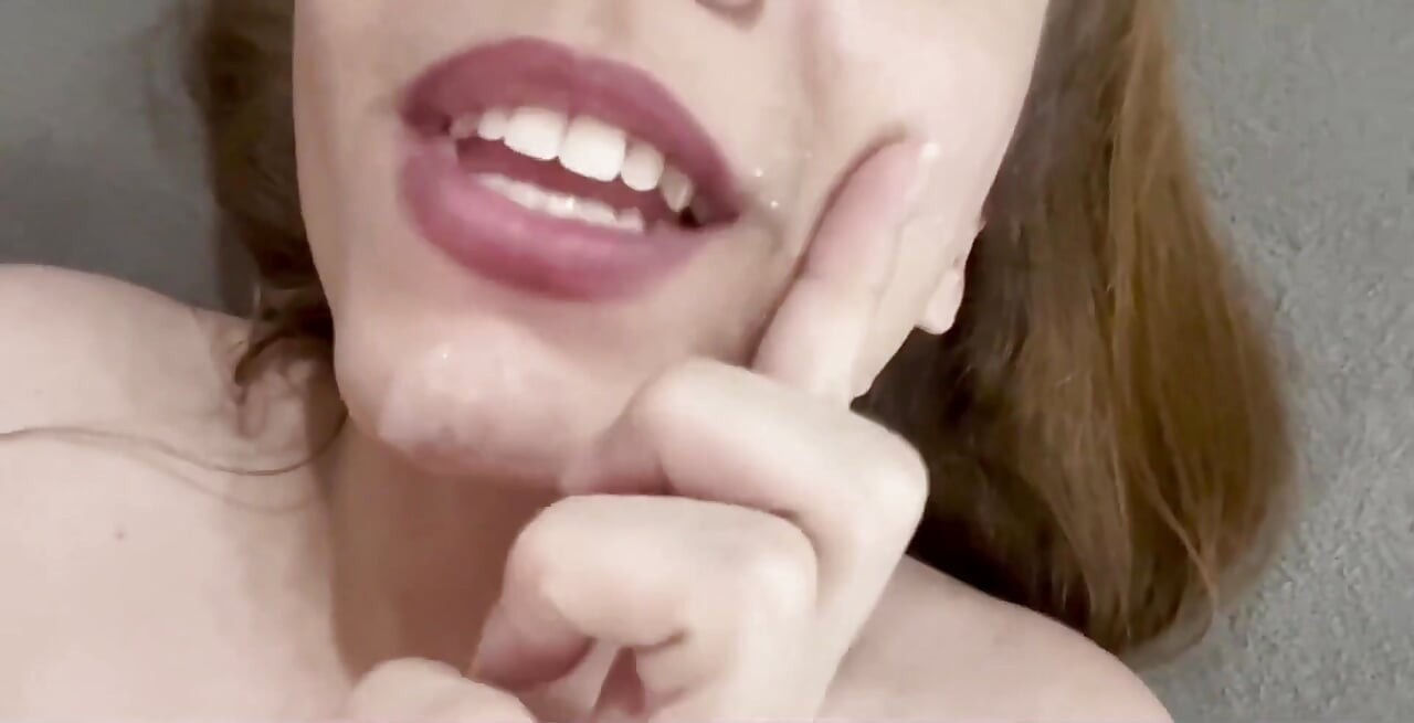 I Had a Great Jerk-off Session and Came Right Into My Own Mouth - I Love Swallowing Cum