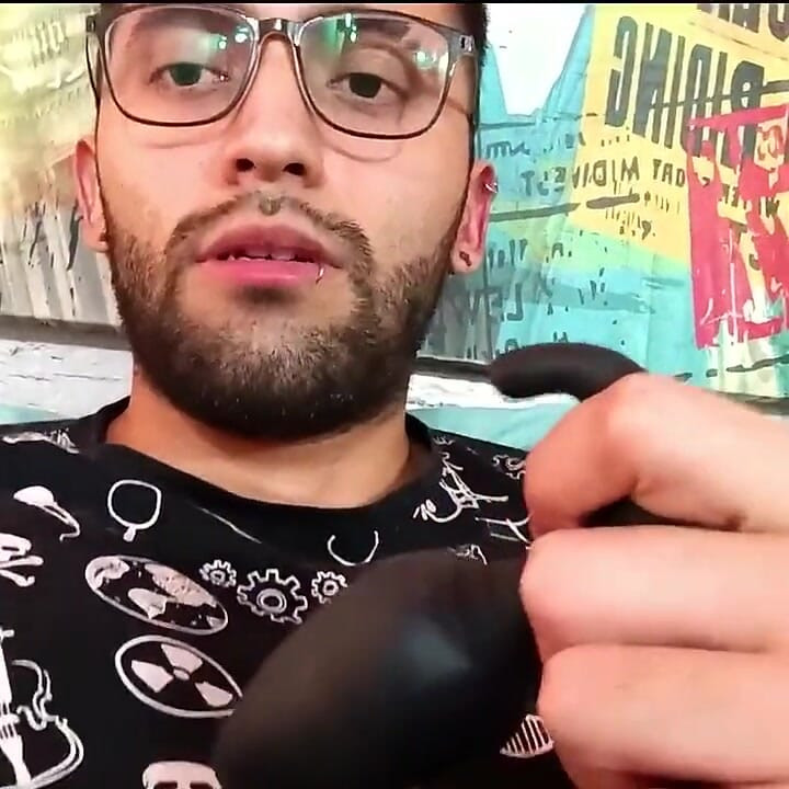 Massaging my big uncut cock with a strong vibrator until I peecum a nice one  It felt so damn good!