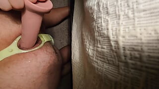 Anal harness with ass fuck
