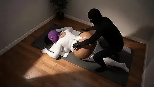 "Dicke bBW bekommt sinnliche Ölmassage mit dem gesicht nach unten - riesiger arsch im fokus"