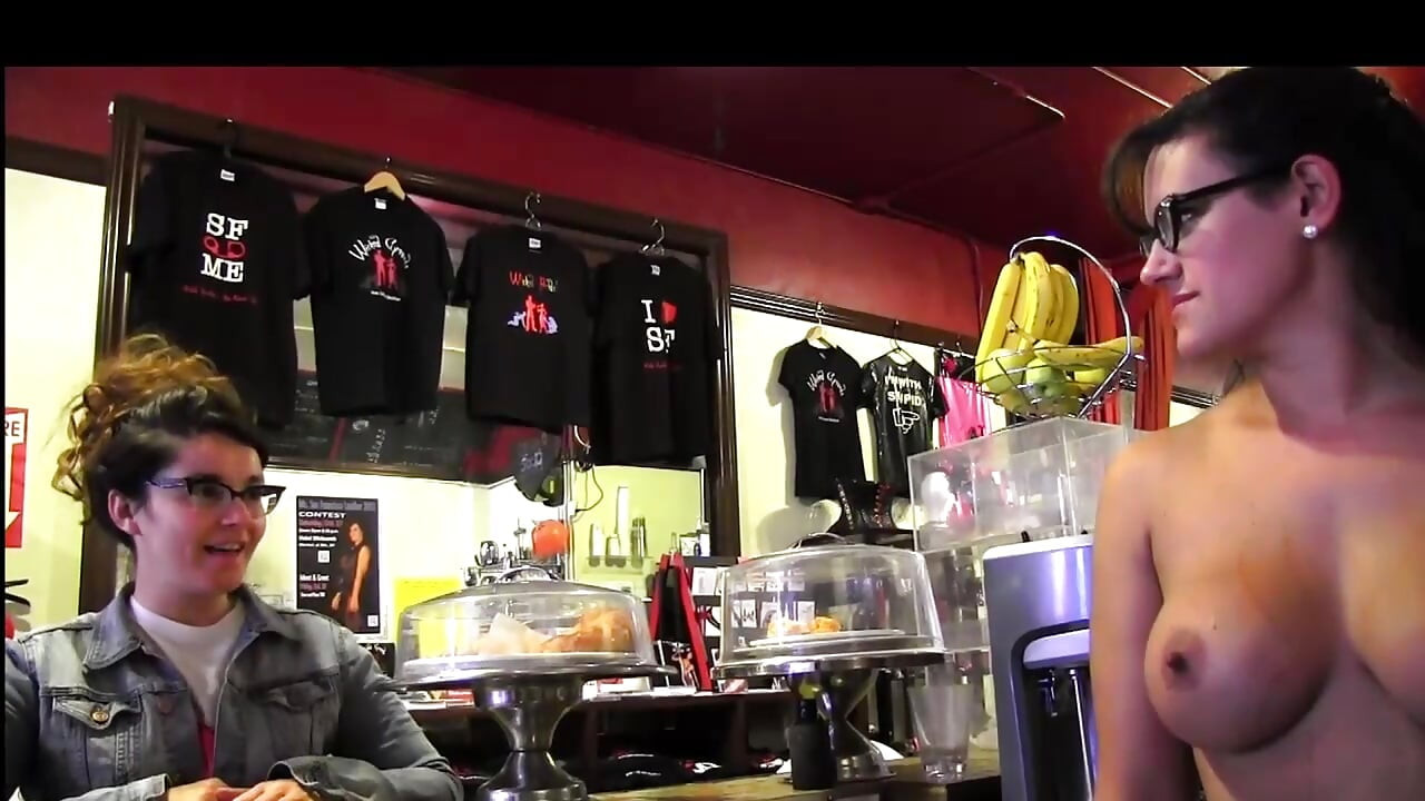 Dirty lesbian hits on her young colleague in a fast food diner