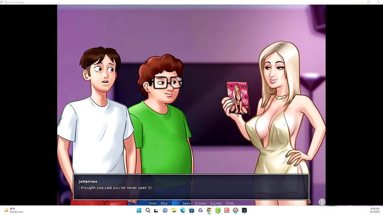 Summertime saga - Johannes and Erik watched Iwanka, Iwanka gave Johannes a blow job on camera