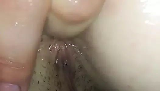 Prepping and fingering my ass for husband