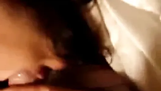 Wife gives tender blowjob with cum