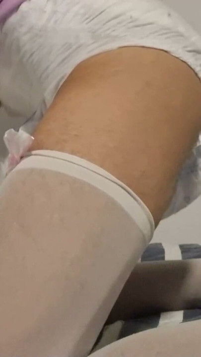 Diaper Sissy In A Tutu Jerking Off And Humping A Pillow | Clip 2