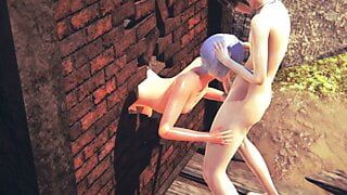 Yaoi femboy - shin bareback y trío con anal y chupando una polla