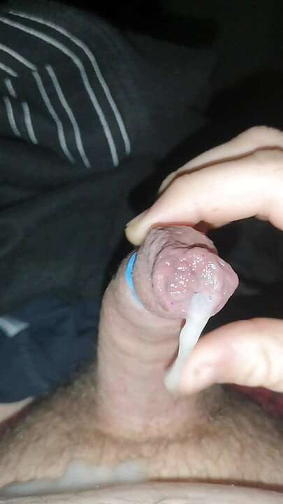 I cum with rubber band around my cock