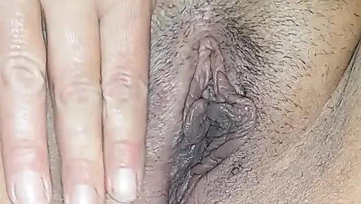 Roma Wife's Homemade Sex Video - Morning Hairy Pussy Showing, Expanding and Fingering Close to Bedroom