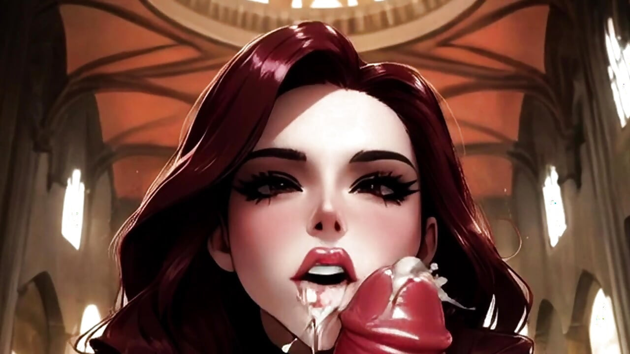 Seksi žena nastavlja da se igra sa mojim kurcem u crkvi....