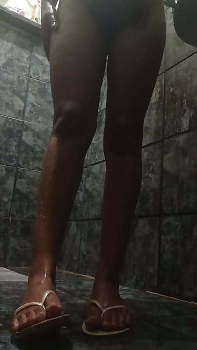 Hot girl taking a shower