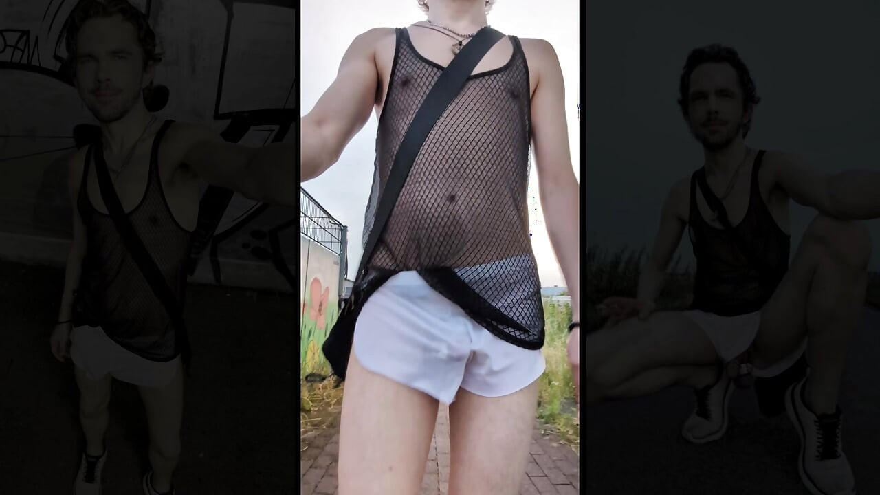 See-through underwear in public
