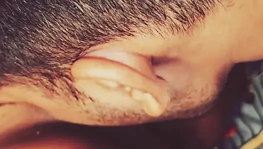 Aman put a cock in Tejaswini's mouth and she sucked it