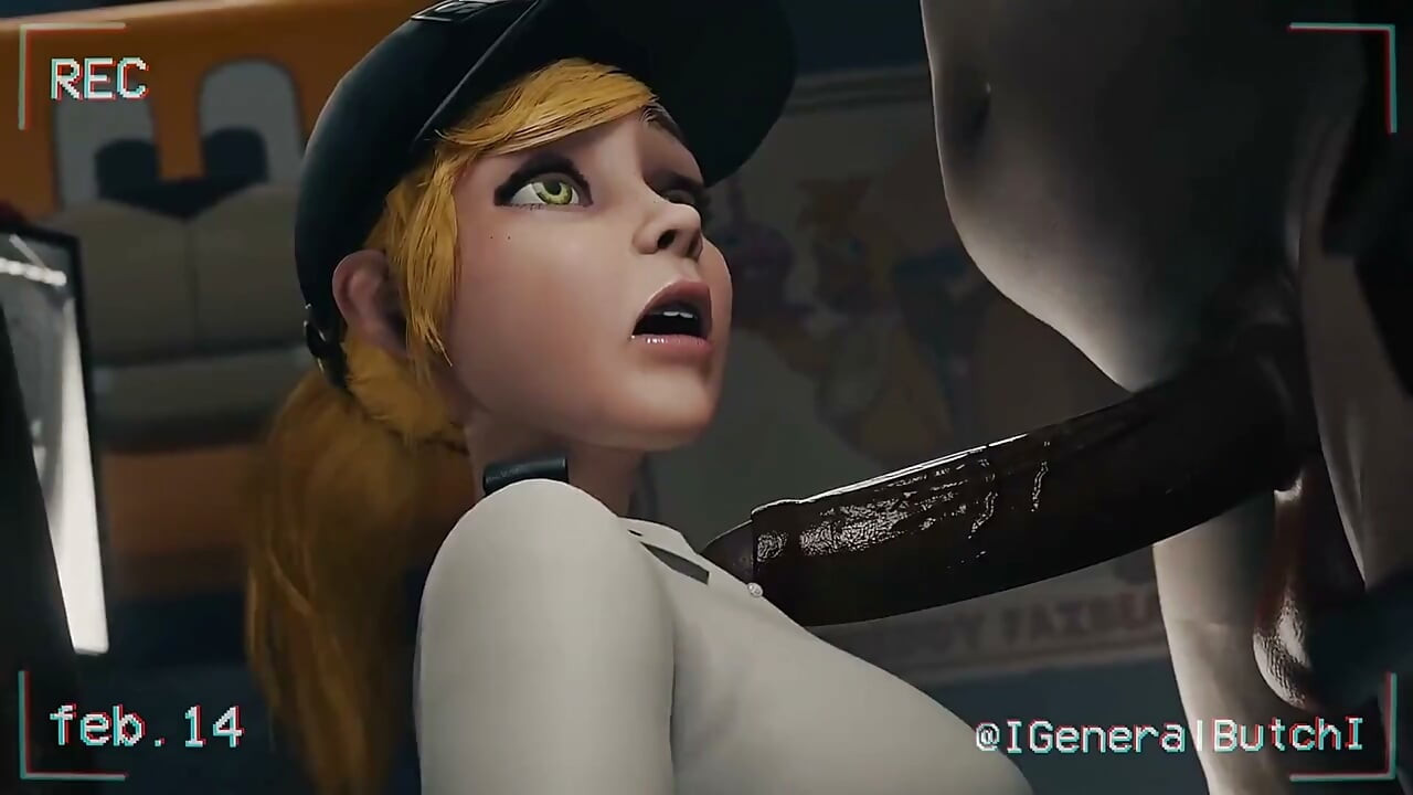 A white haired girl fucked by a blacked man in their garage