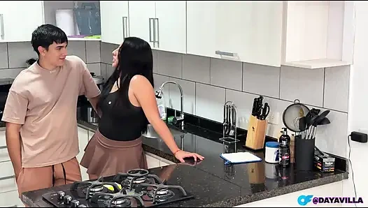 roommate fucks me hard in the kitchen