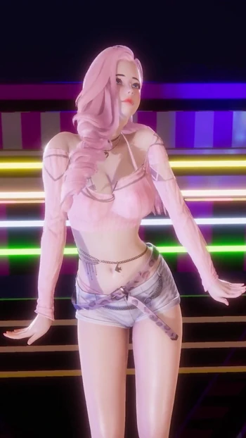 Captivating moment from "MMD Dia - Woo Woo Seraphine Hot Kpop Dance League of Legends"