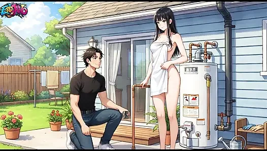 Ich habe die stiefschwester meiner freundin (19) gefickt, während sie hentai-anime beobachtete