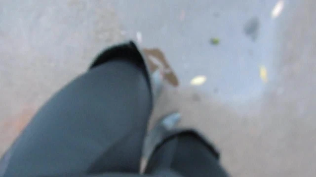 strutting around in my trashed leather thigh boots