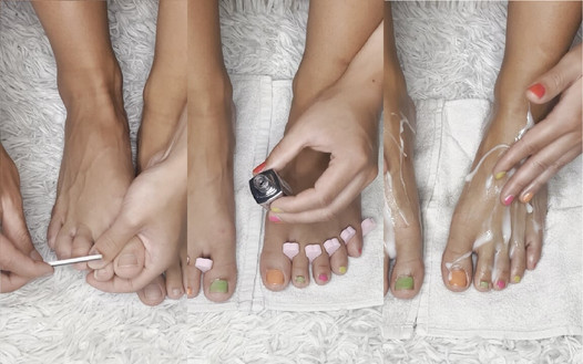 Relaxante pedicure e spa para fetiche por pés