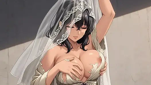 Müslüman kız peçesi boşalıyor