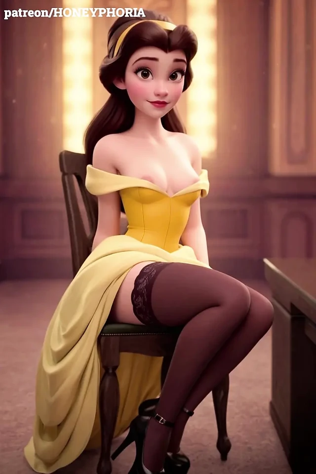 Belle from Beauty and the Beast 3D cartoon animation