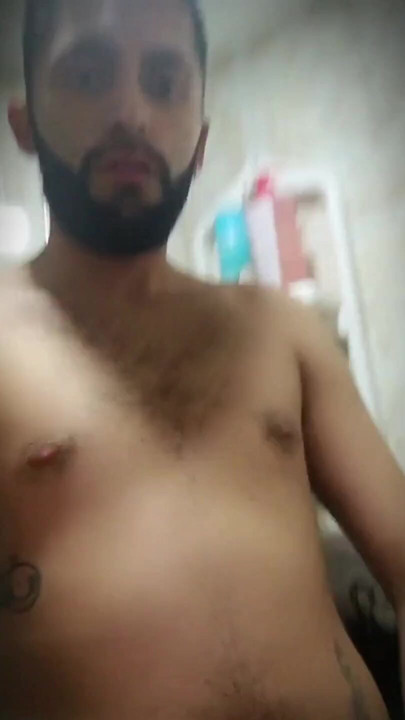 Quick jerkoff in the shower with lots of thick, creamy cum falling onto your face