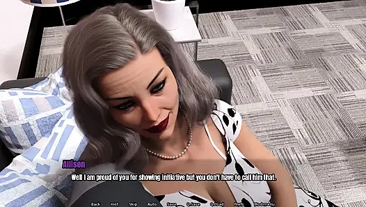 Grandma's house: I can't believe she sits on me like that.