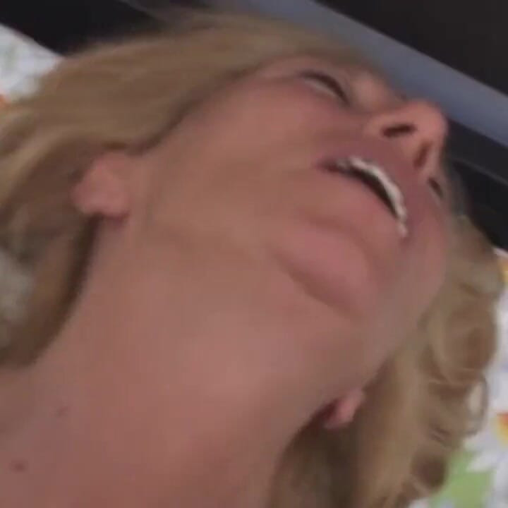 Blonde MILF with big boobs begs for a cock