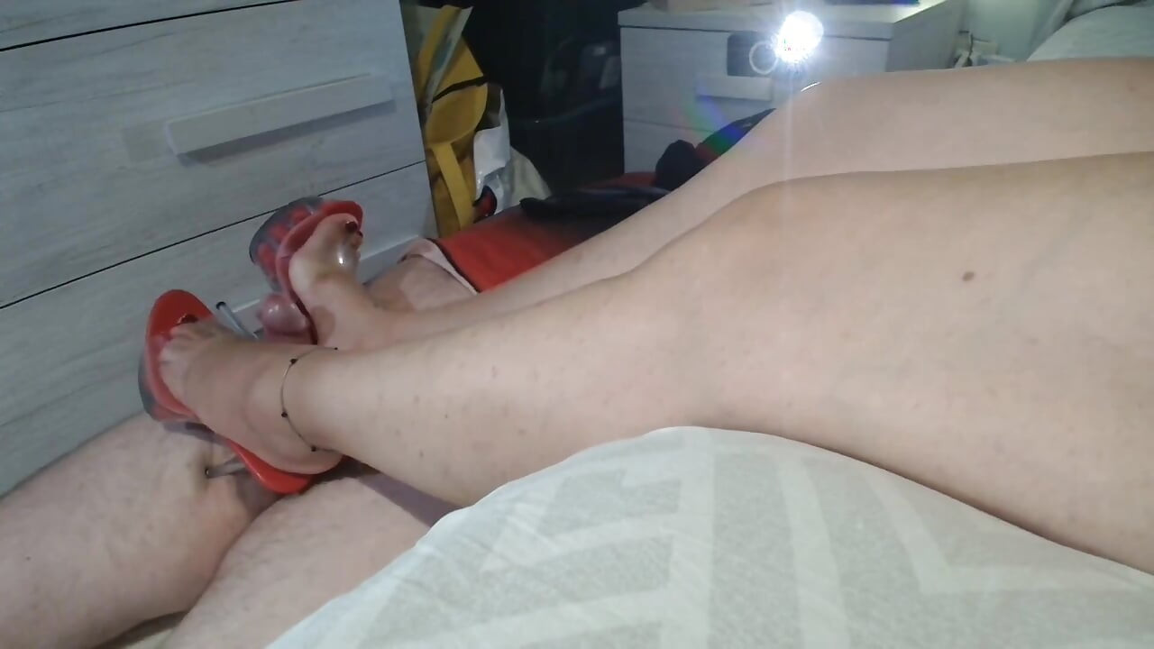 Slave Fucks and Cums Mistress's Shoes and Heel