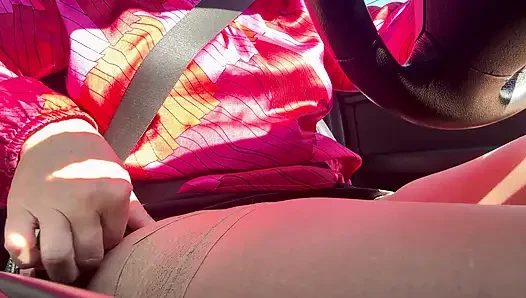I pulled over and rubbed my pussy in the car until I had an intense orgasm.