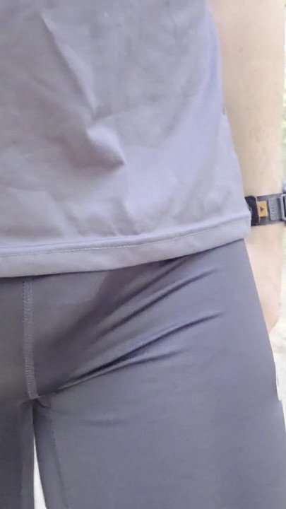 Iconic moment from "Morning run. Bulge in my lycra"