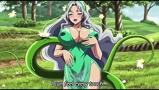 Sensual Forest Fantasy Vines Squeeze Her Big Boobs and Hips