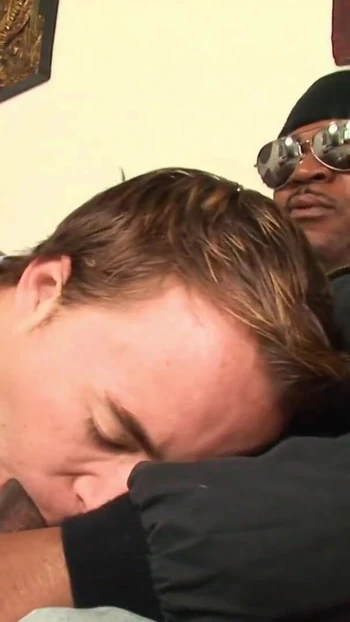 Key moment from "Young white guy sucks and fucks chubby black thug"