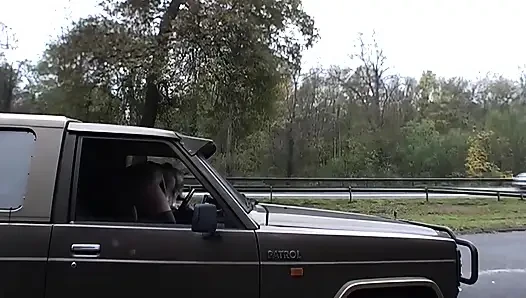 Wild Car Sex with Busty Blonde Getting Fucked Outdoor