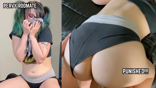 Pervy Roommate Caught! Fucked for Sniffing your Underwear!