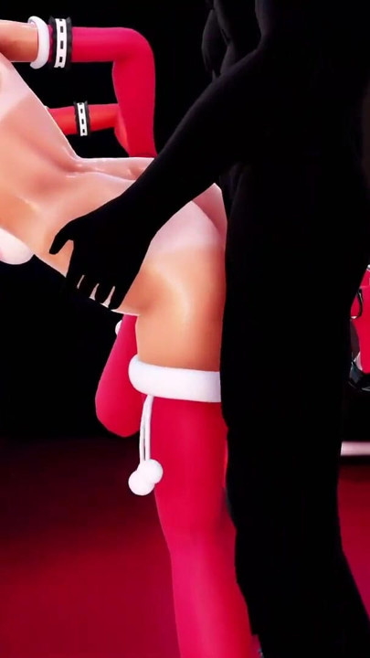 mmd r18 Kotoenoki and Mio Natsu's Naughty Christmas Doggy Style 3d hentai sex anal ahegao fuck hard big dick cheating wife | Clip 1