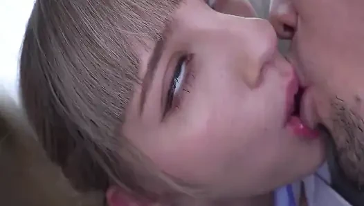 Blue-eyed Beauty Breaks Composure. Innocent Look Turns Into Wild Desire!