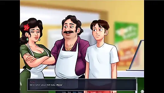 Summertime saga - Eva had her baby ... Johannes fucked Maria while tony was there