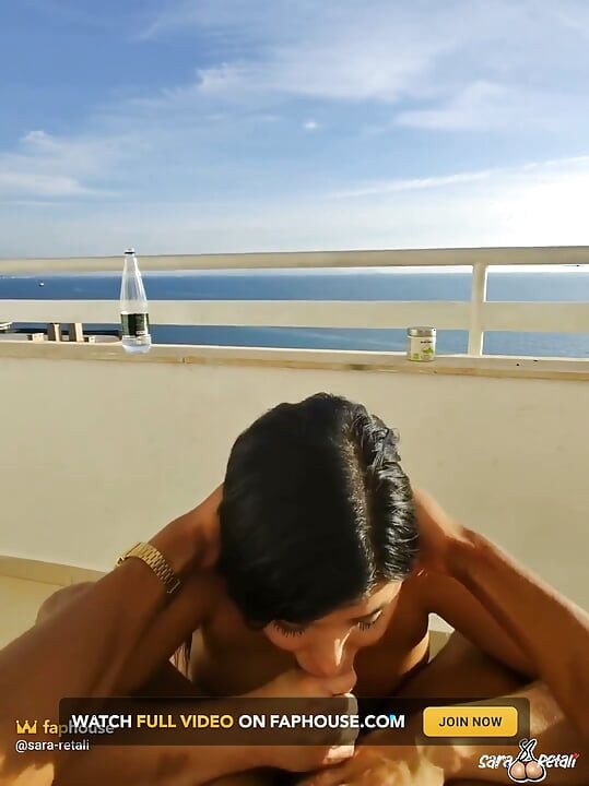 POV: I Fuck a BBC on the Balcony -blowjob and Fuck Hard in Doggystyle