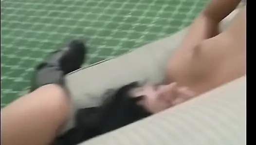 Hot Tiny Blondie and Brunette Gets Ass Pounded During an Orgy