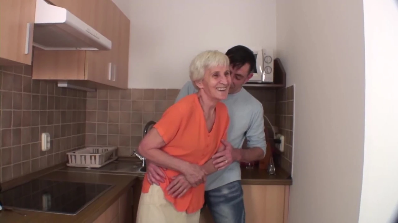 Very old German granny adores warm cum on her face