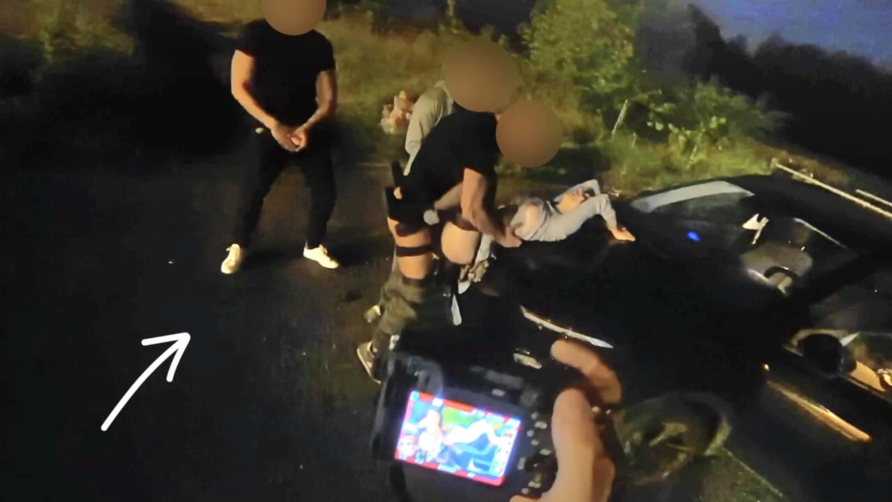 Real amateur, THREE COCKS in a parking. My FIRST CAR SEX experience turns into a gang bang