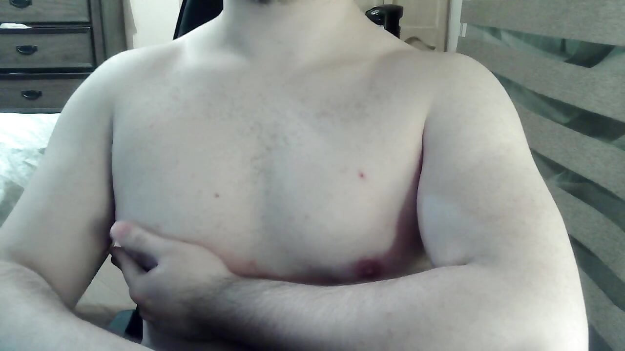 Hot camboy works his legs and nipples