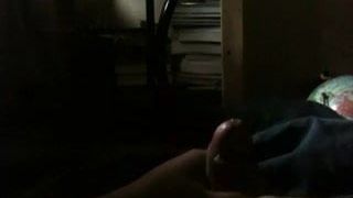 Jerking off and cumming in my dorm.