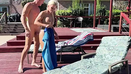 Tatiana and Ian Have Great Sex by the Pool
