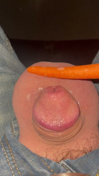Tiny cock vs carrot | Clip 1