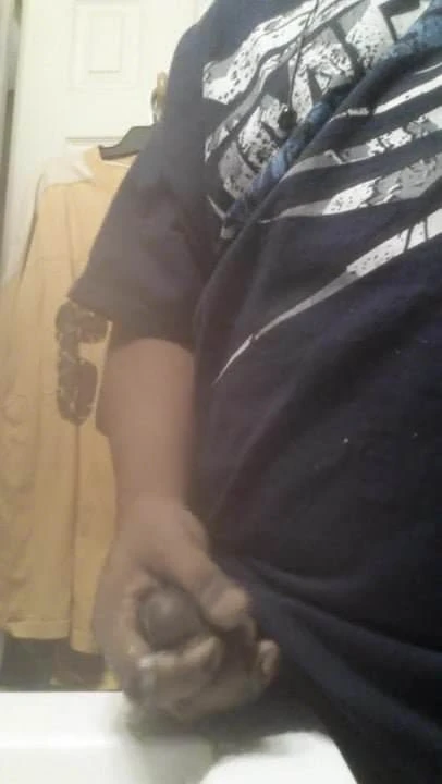 Bathroom cumshot