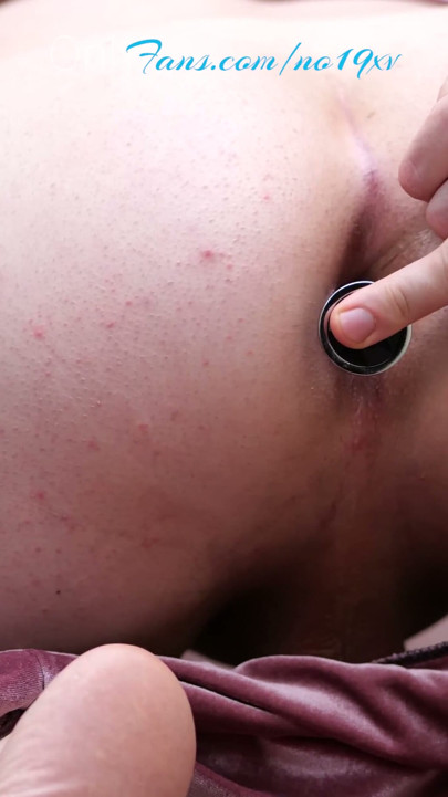 Laying on my bed and feeling sexy with my buttplug | Clip 1