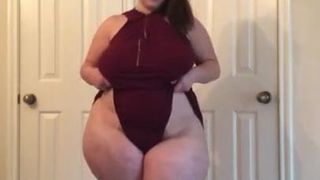 Thick White Chick Built for BBC Creampie deep inside ASS