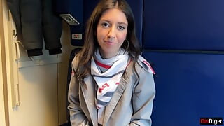 Train Conductor Caught Passenger Jerking Off, But Wasn't Confused and Jumped on His Cock