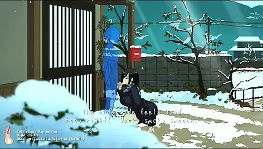 Хентай игра - грубый секс крошки с массивными сиськами в холодную погоду